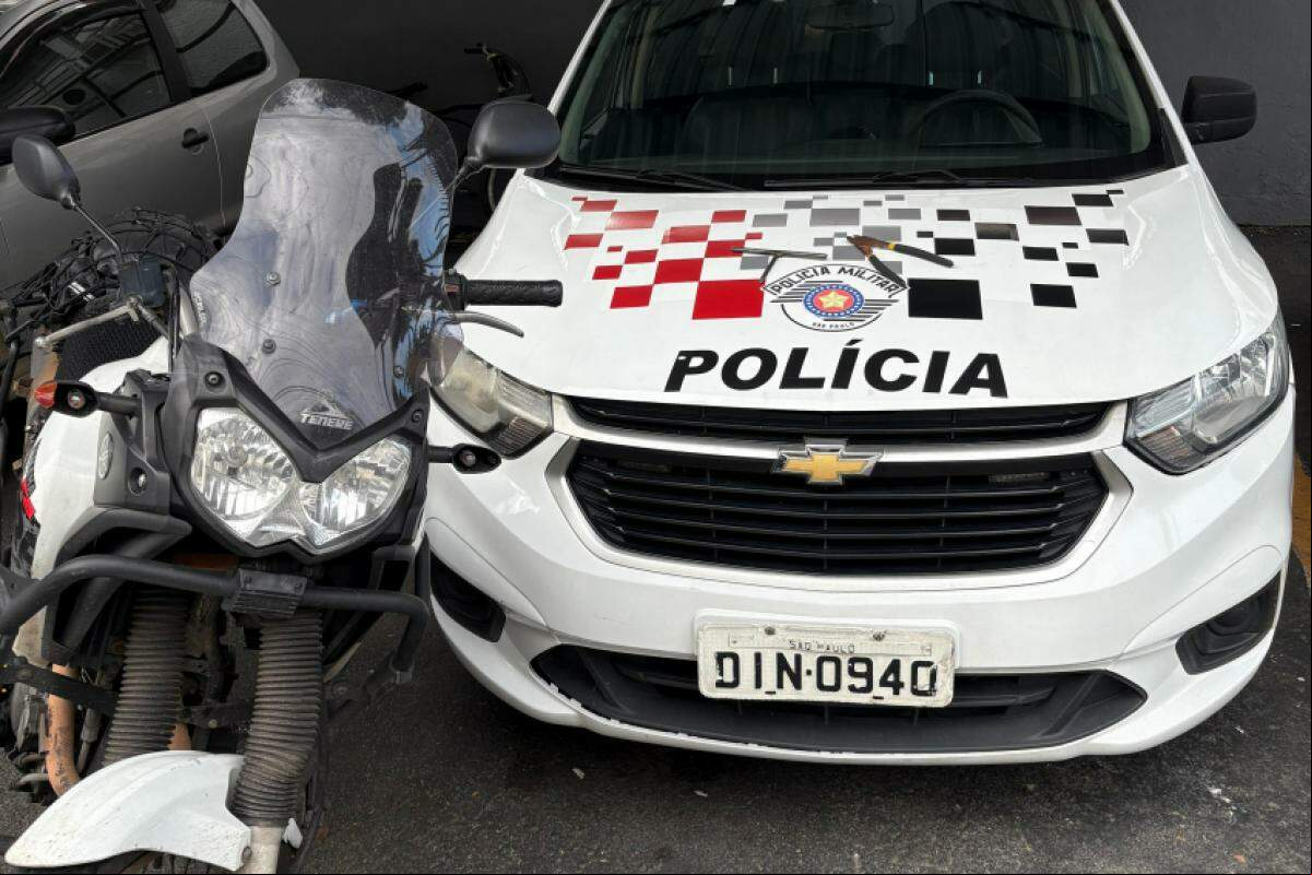 Moto envolvida na tentativa de furto